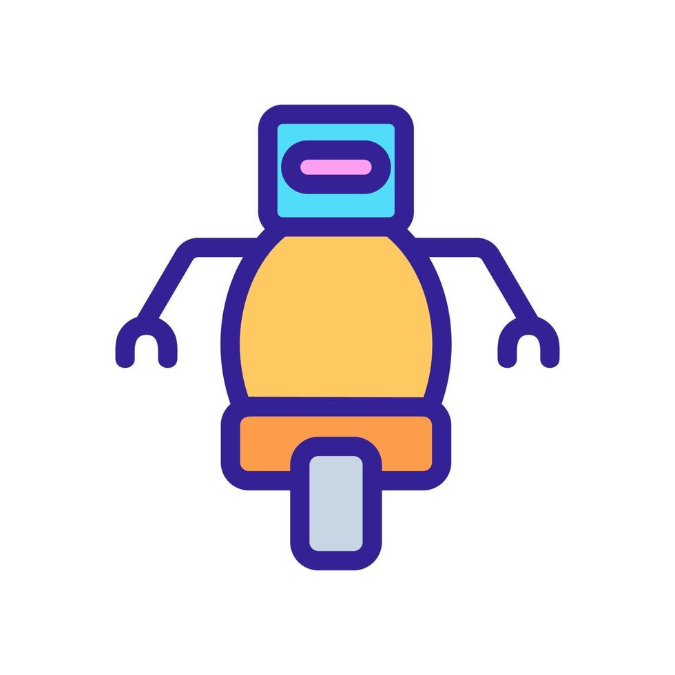 Robot icon vector. Isolated contour symbol illustration vector