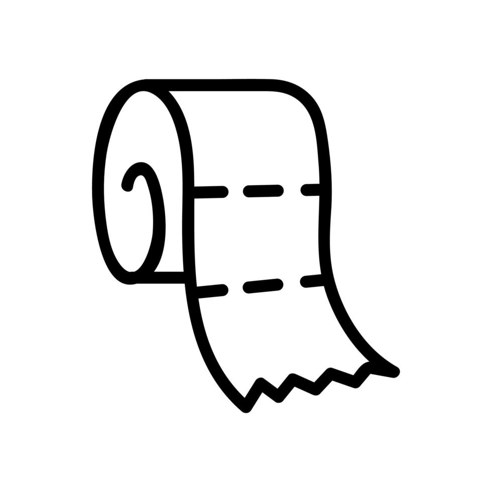 paper roll icon vector outline illustration