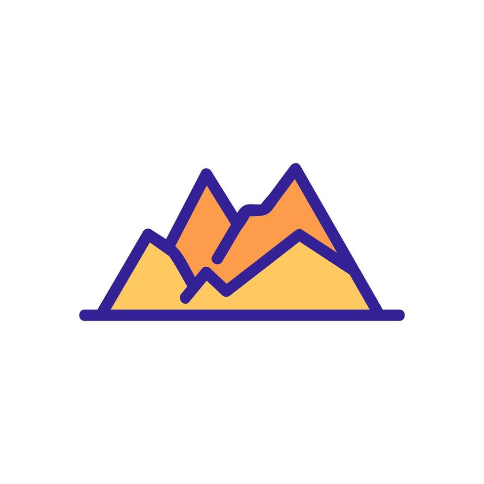 vector de icono de rango de montaña. ilustración de símbolo de contorno aislado