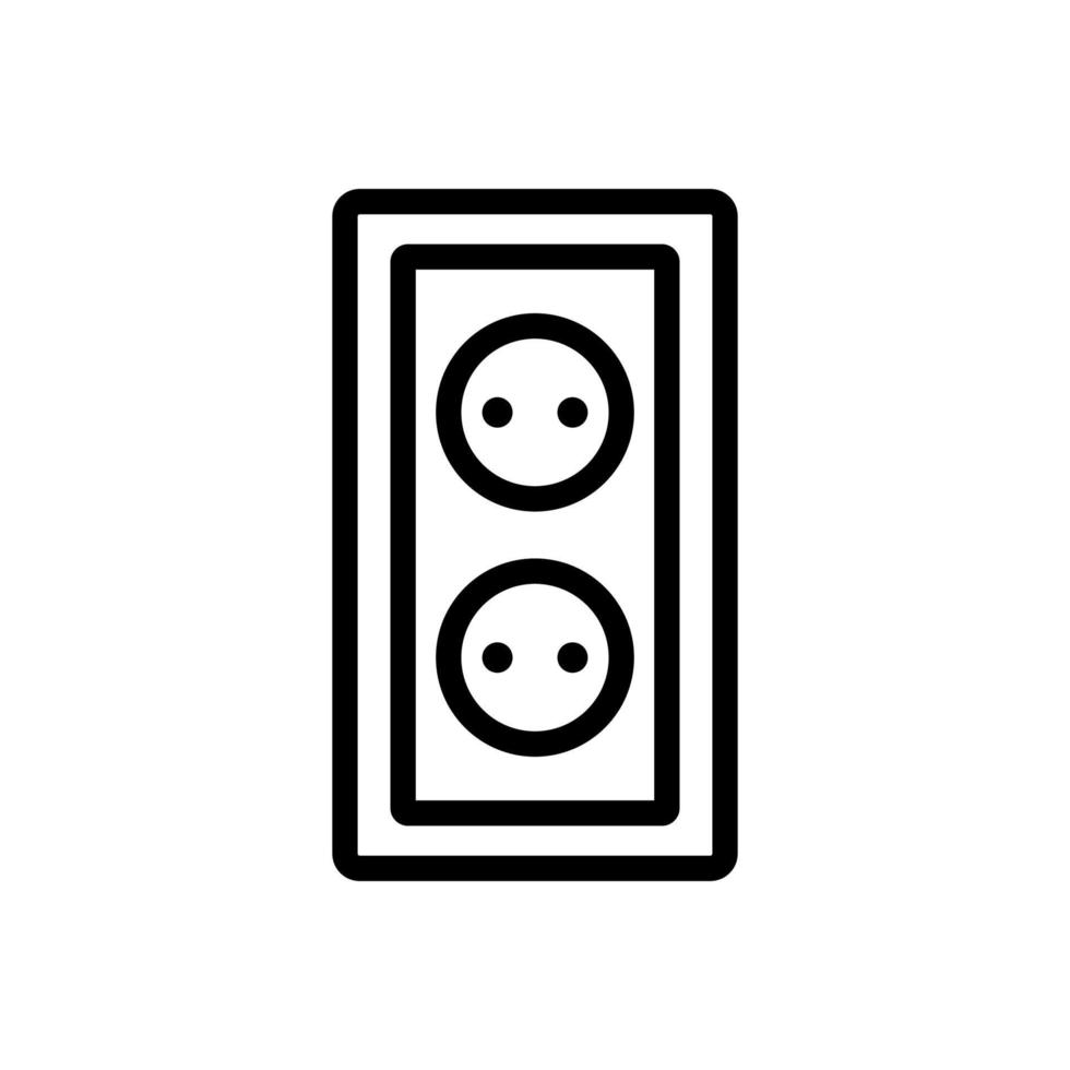Electric socket connector icon vector. Isolated contour symbol illustration vector