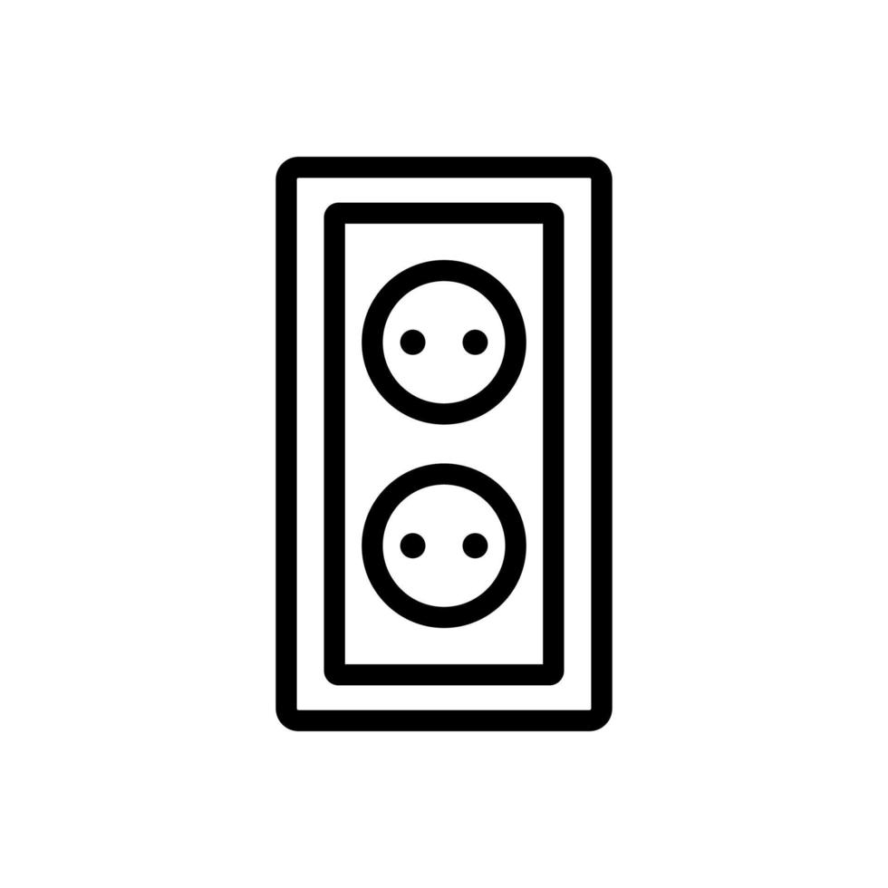 Electric socket connector icon vector. Isolated contour symbol illustration vector