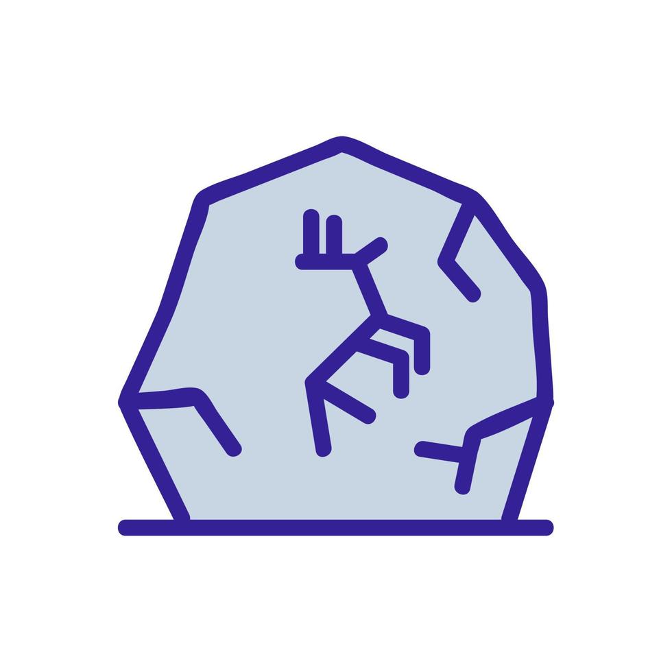 Stone rock icon vector. Isolated contour symbol illustration vector