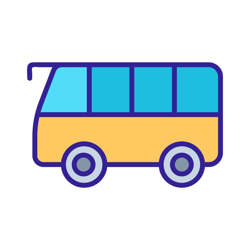 Bus icon vector. Isolated contour symbol illustration vector