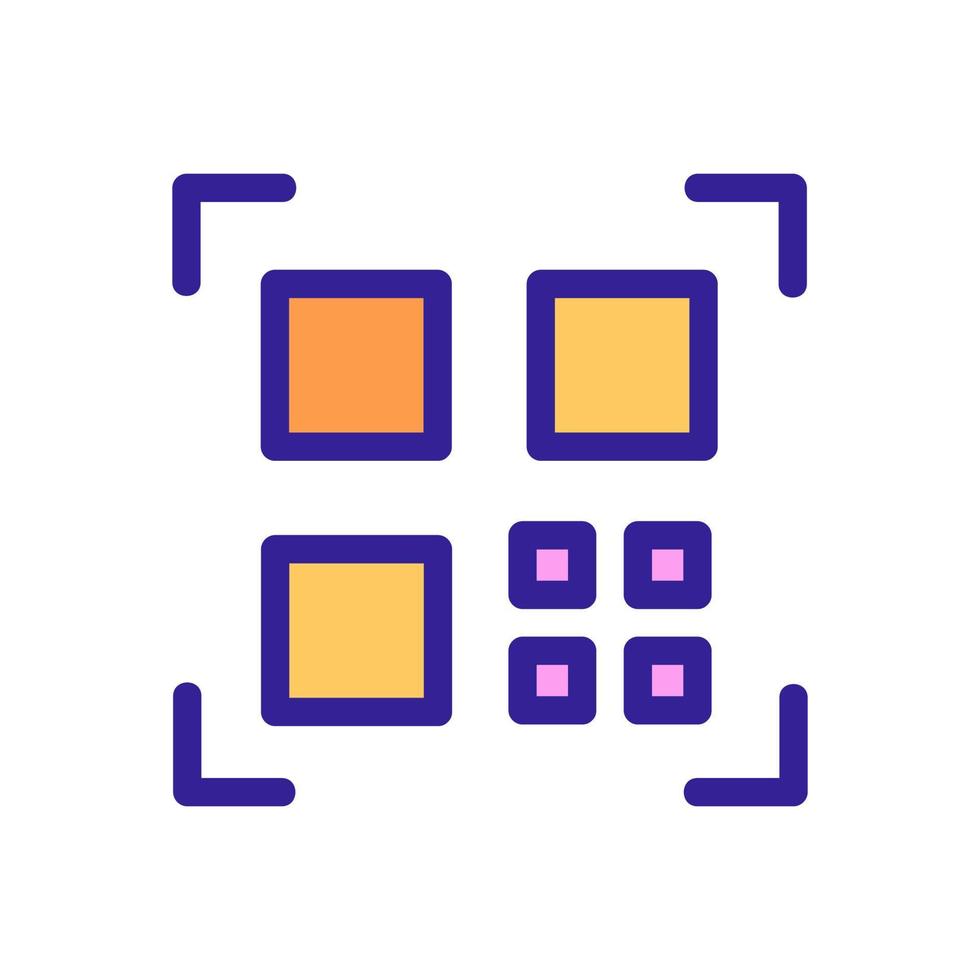 The bar code is an icon vector. Isolated contour symbol illustration vector