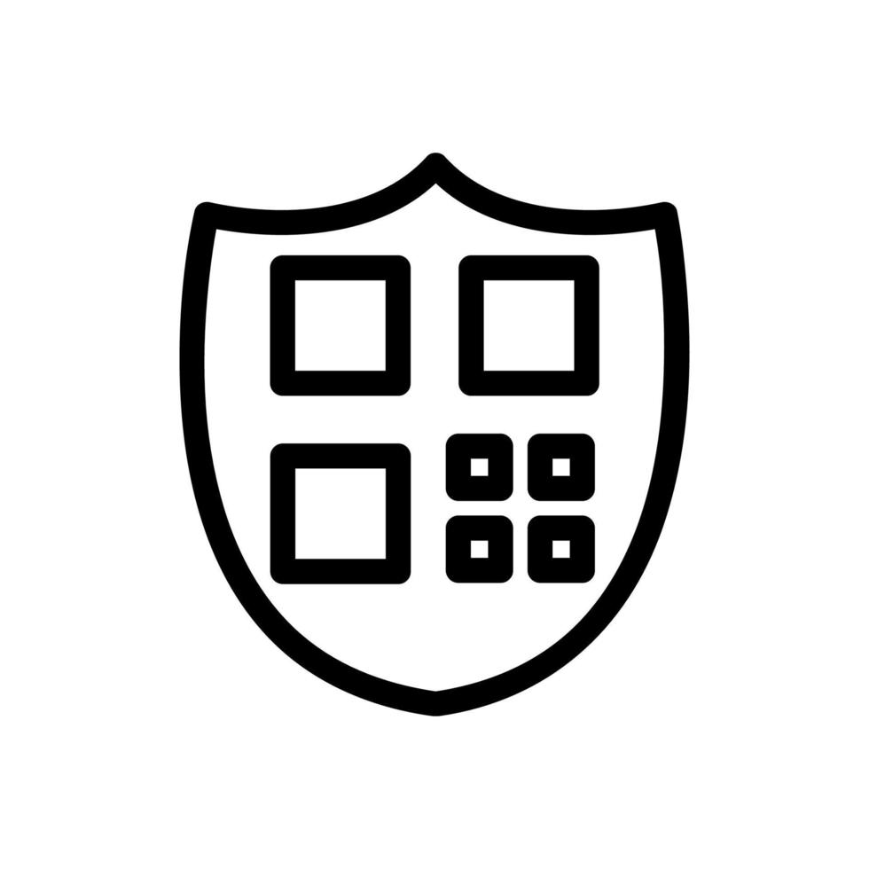 The bar code is an icon vector. Isolated contour symbol illustration vector