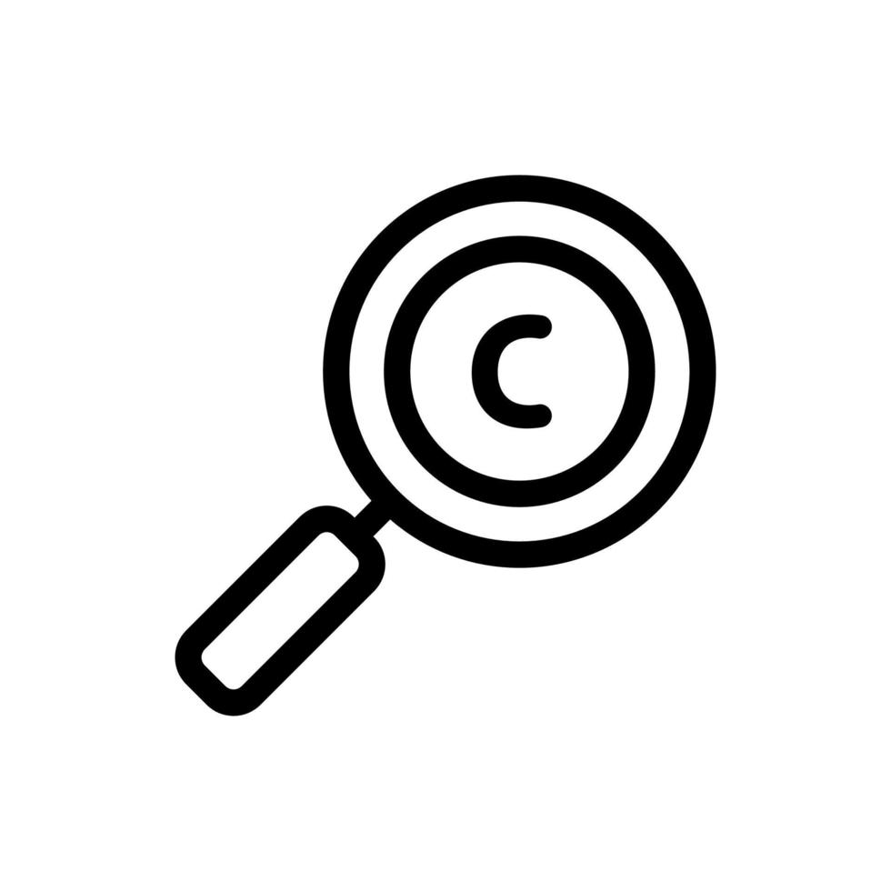 intellectual property icon vector. Isolated contour symbol illustration vector