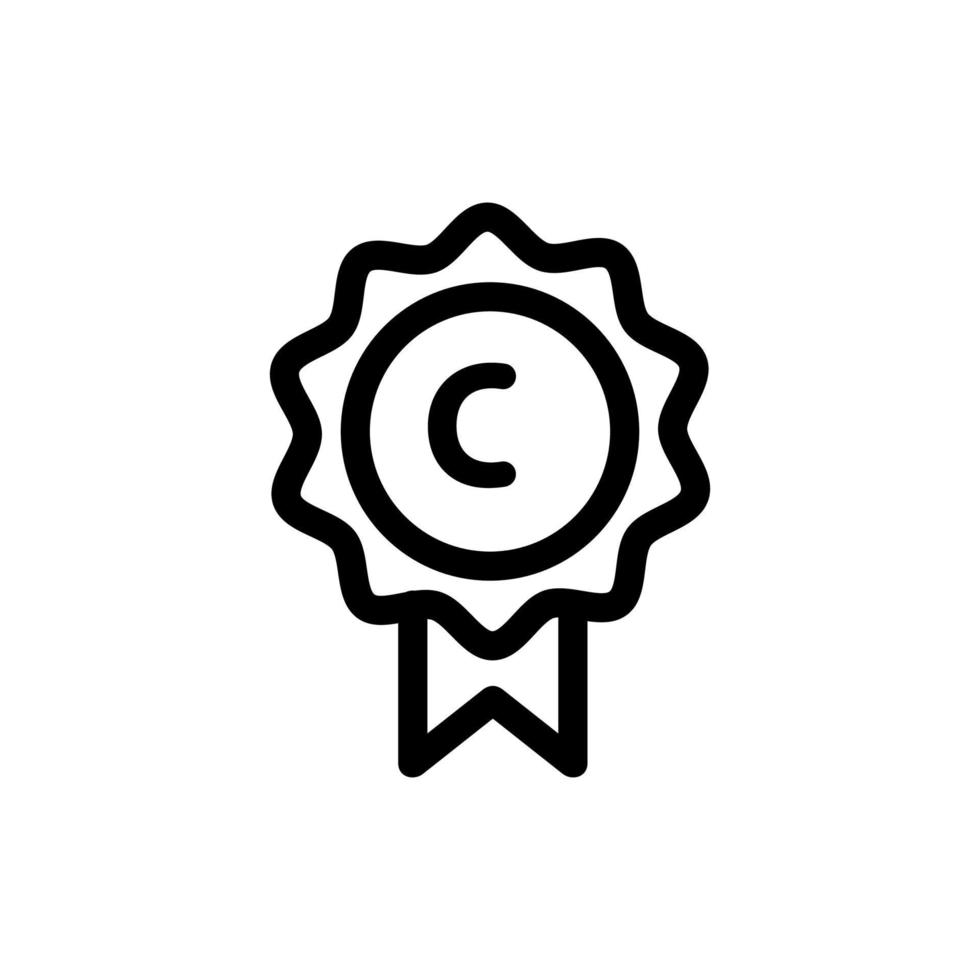 intellectual property icon vector. Isolated contour symbol illustration vector