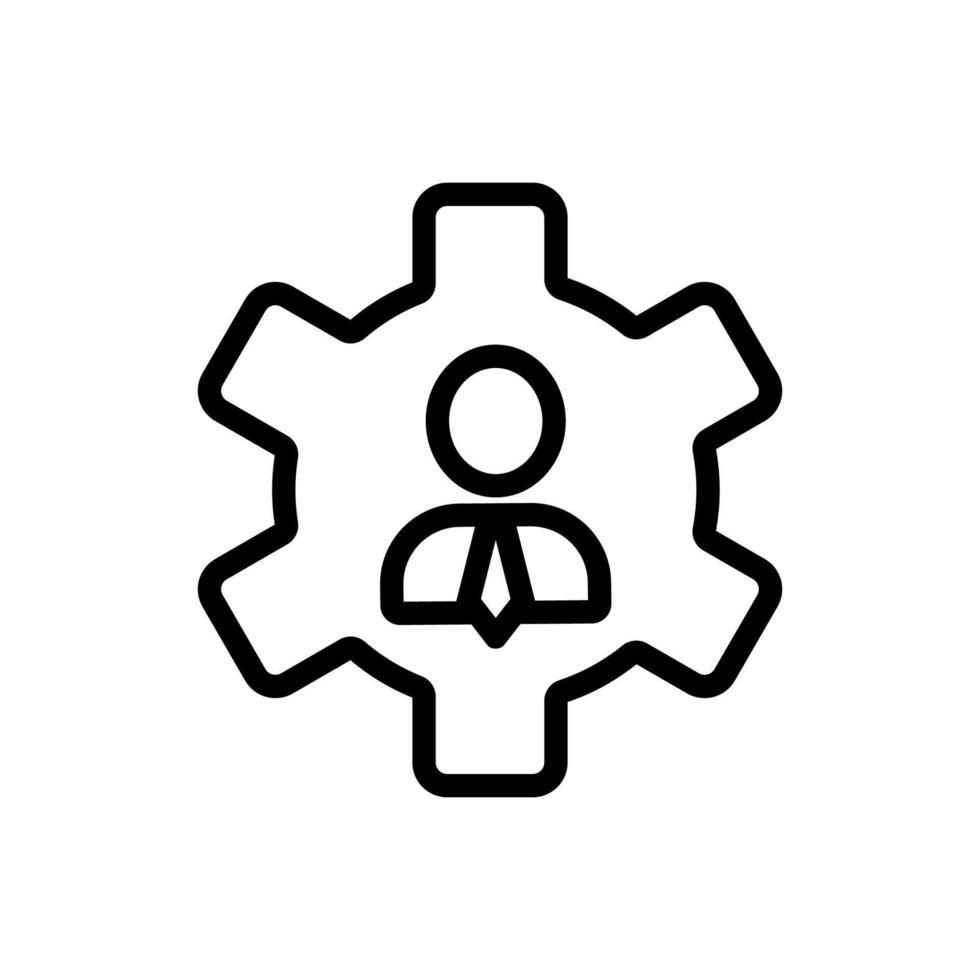 employee vector icon function. Isolated contour symbol illustration