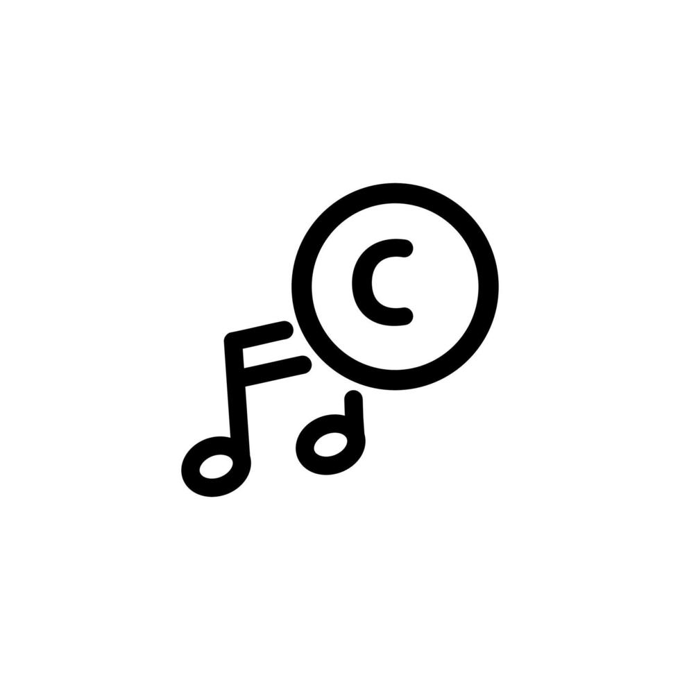 vector de icono de propiedad intelectual. ilustración de símbolo de contorno aislado