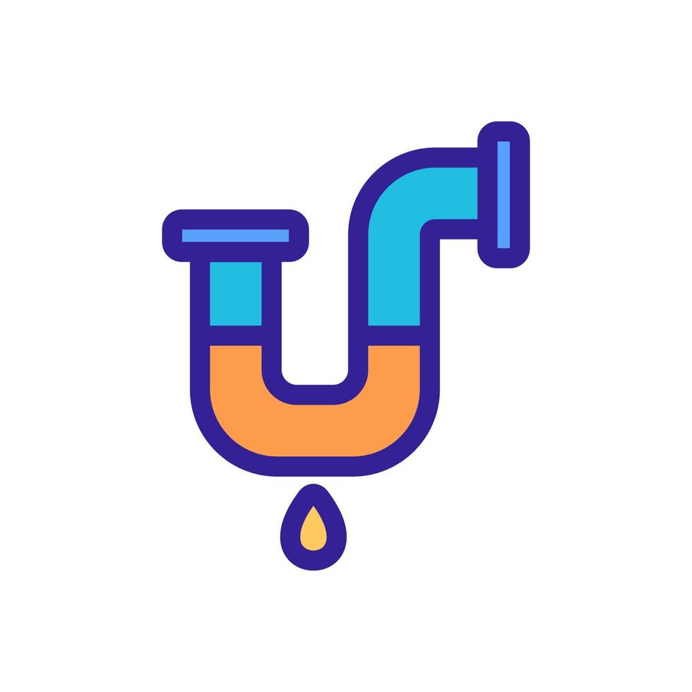 pipe icon vector. Isolated contour symbol illustration vector