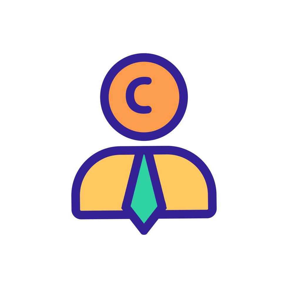 intellectual property icon vector. Isolated contour symbol illustration vector