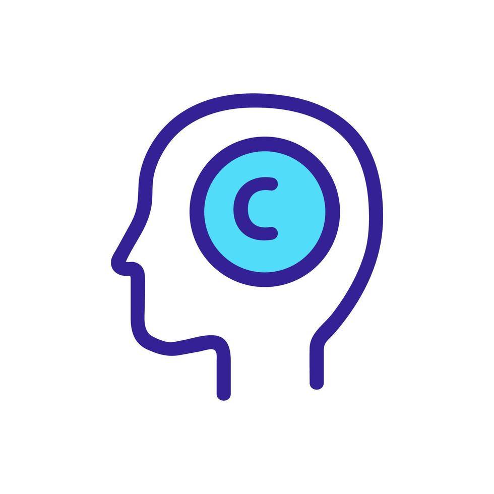 intellectual property icon vector. Isolated contour symbol illustration vector