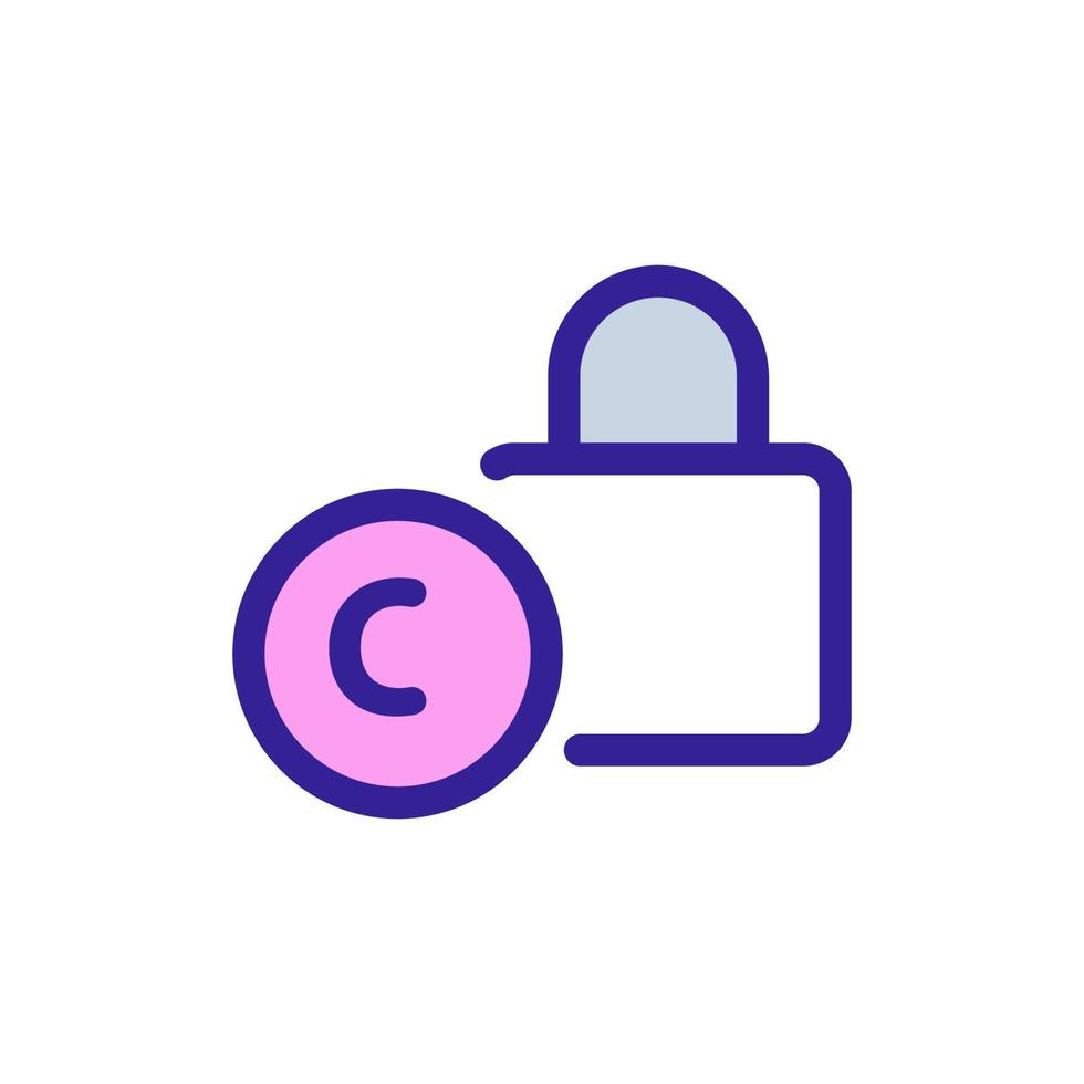 intellectual property icon vector. Isolated contour symbol illustration vector
