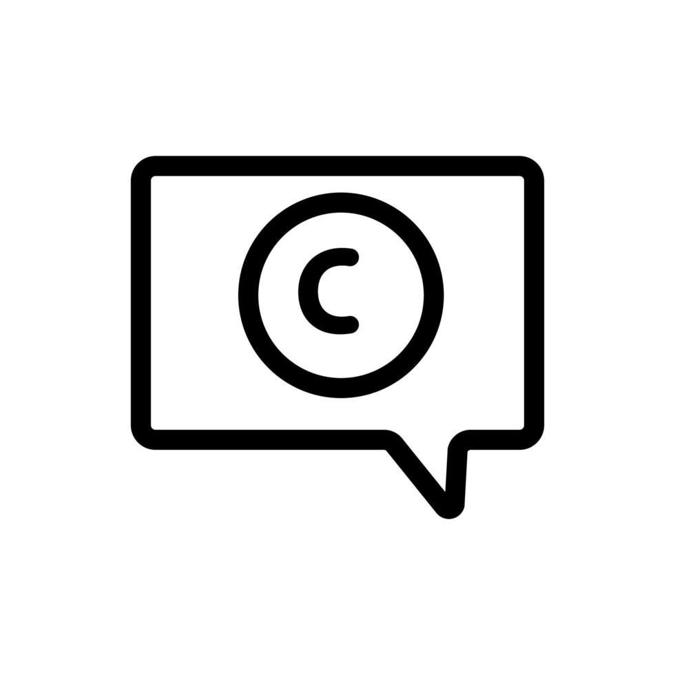 intellectual property icon vector. Isolated contour symbol illustration vector