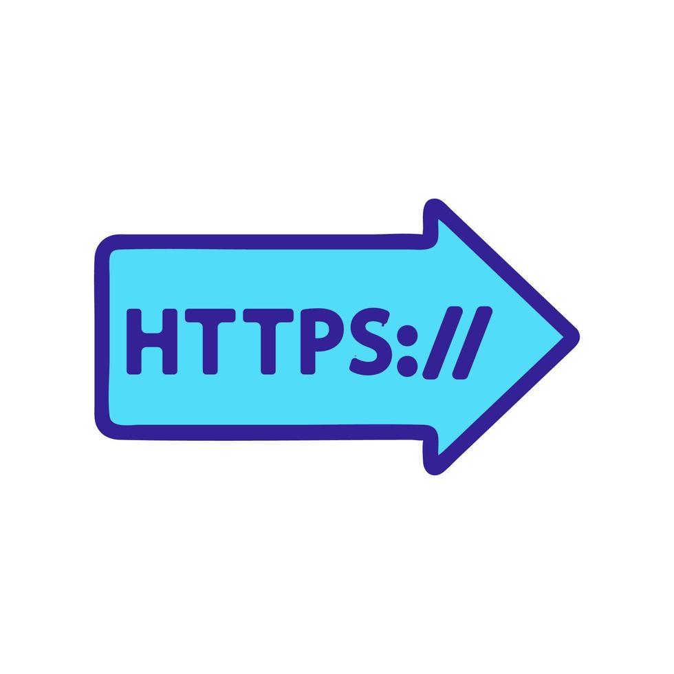 https protocol vector vector. Isolated contour symbol illustration