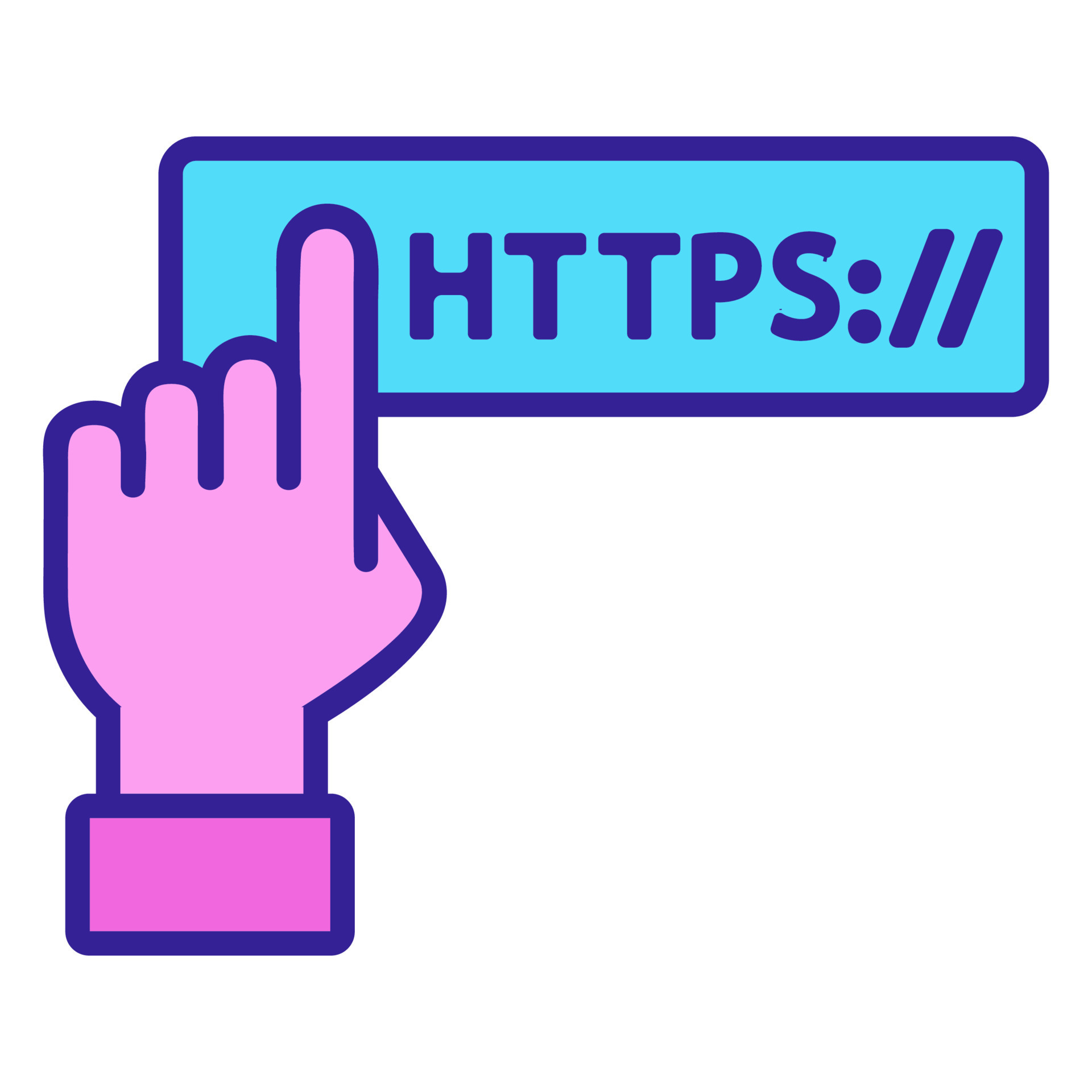 vector de vector de protocolo https. ilustración de símbolo de contorno ...