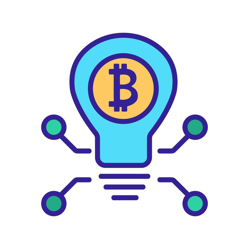 The rise of bitcoin icon vector. Isolated contour symbol illustration vector