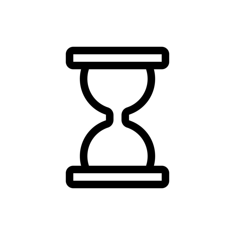 hourglass icon vector. Isolated contour symbol illustration vector