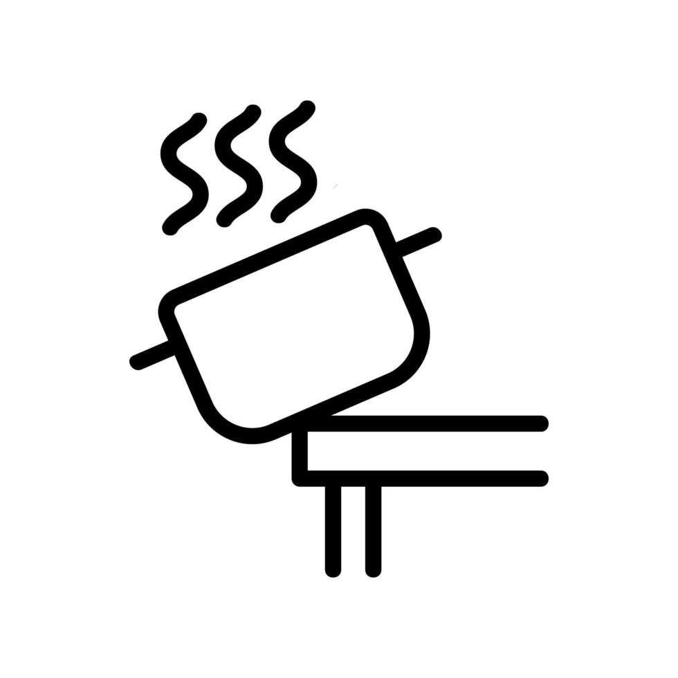 falling hot pot from table icon vector outline illustration