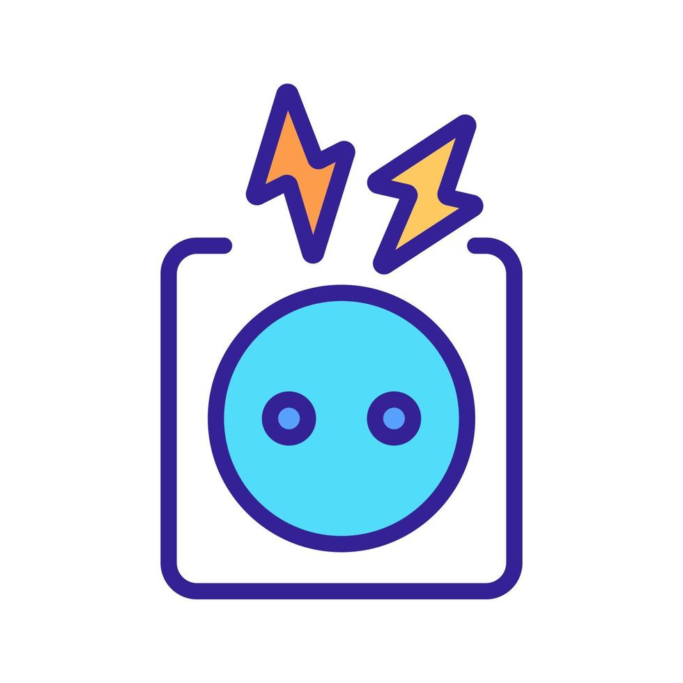 breakdown in electrical outlet icon vector outline illustration