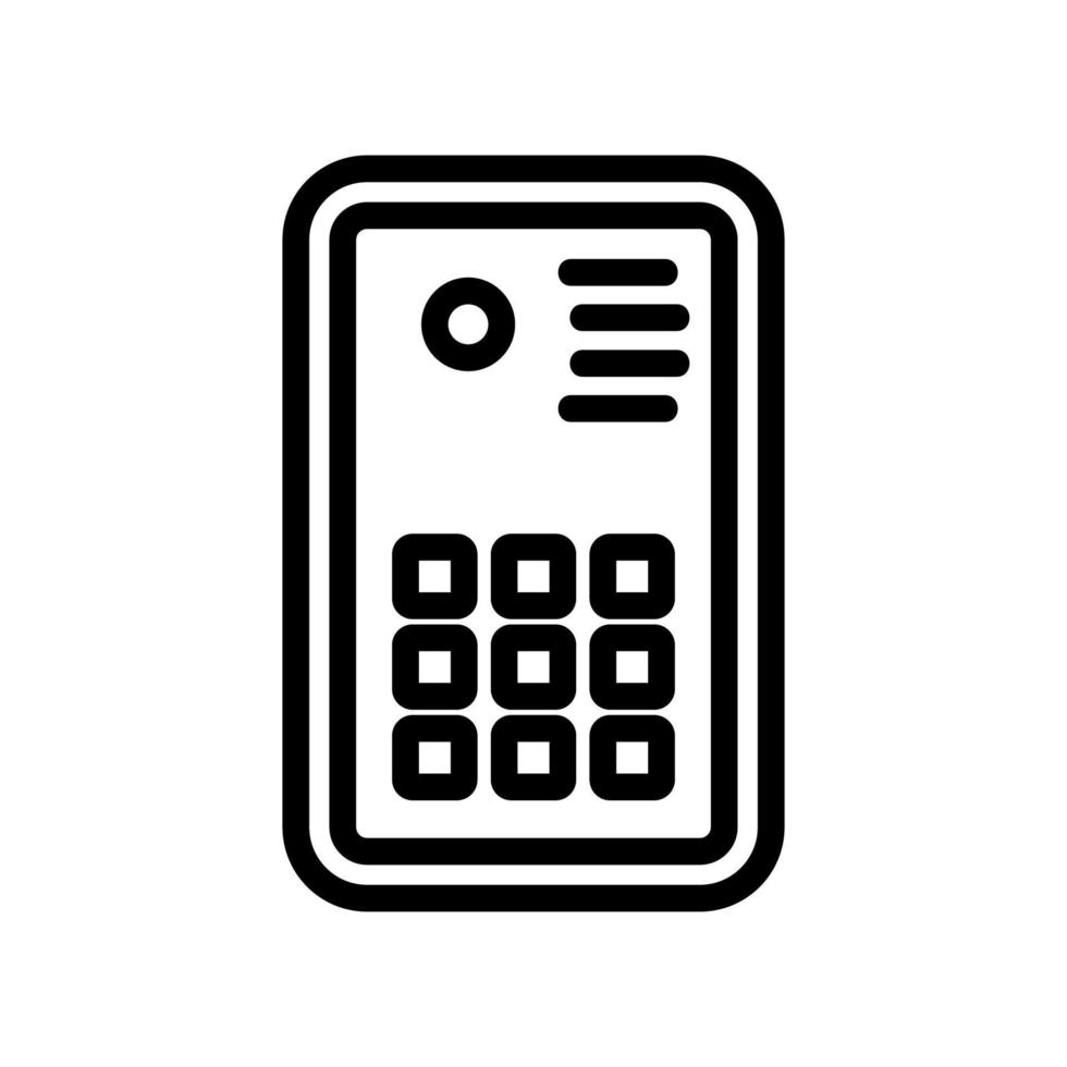 intercom ring apartment device icon vector outline illustration