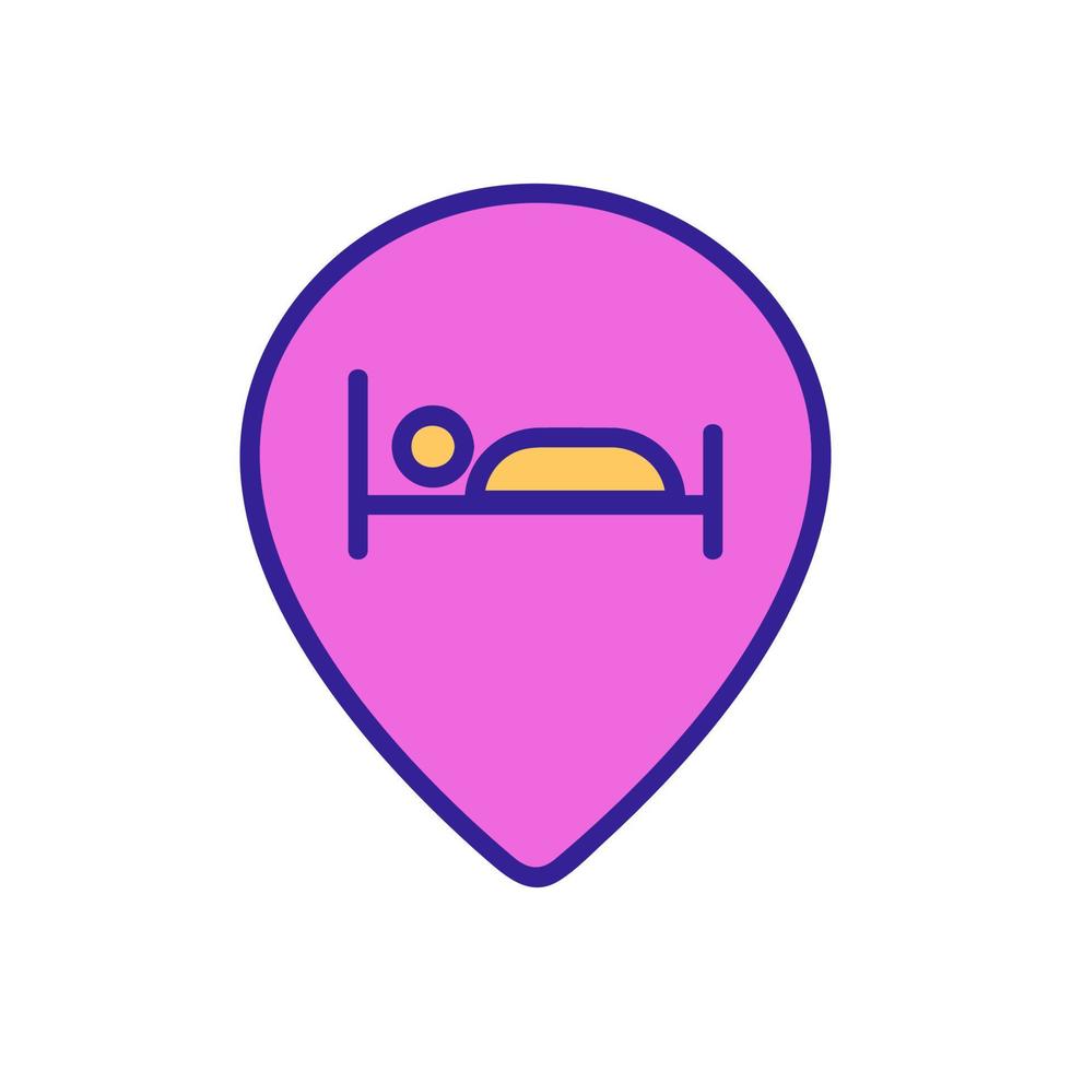 Sleeper icon vector. Isolated contour symbol illustration vector