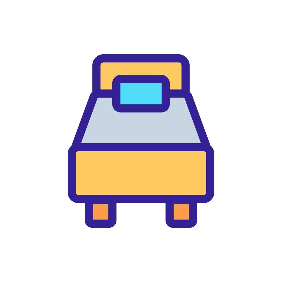 Bed for resting icon vector. Isolated contour symbol illustration vector