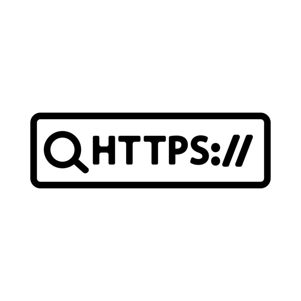 https protocol vector vector. Isolated contour symbol illustration
