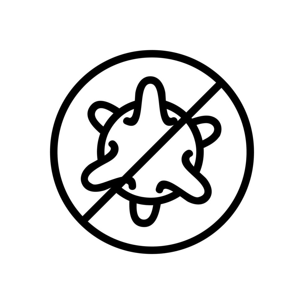 infection control icon vector outline illustration
