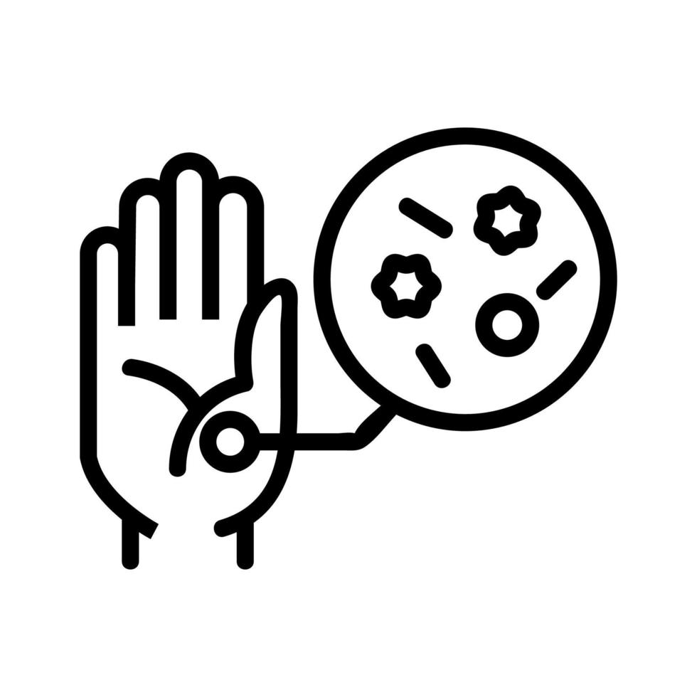 transmission of harmful substances through handshakes icon vector outline illustration