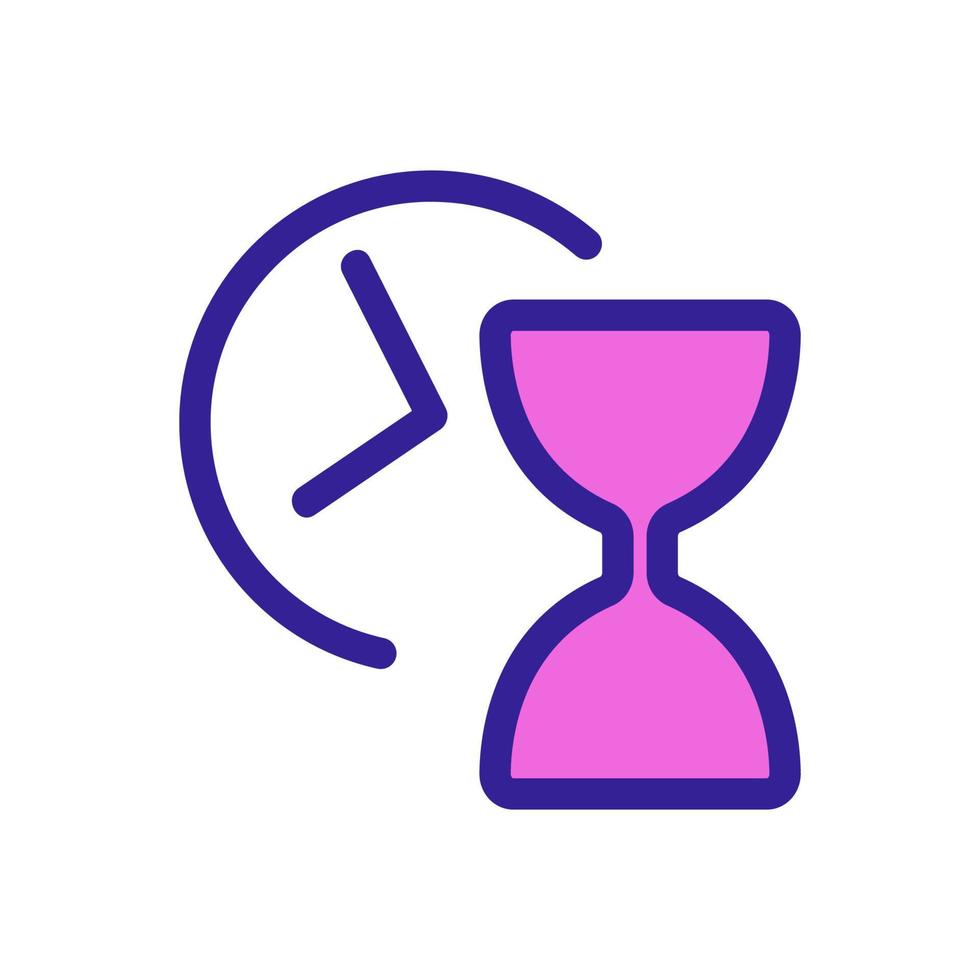 hourglass icon vector. Isolated contour symbol illustration vector