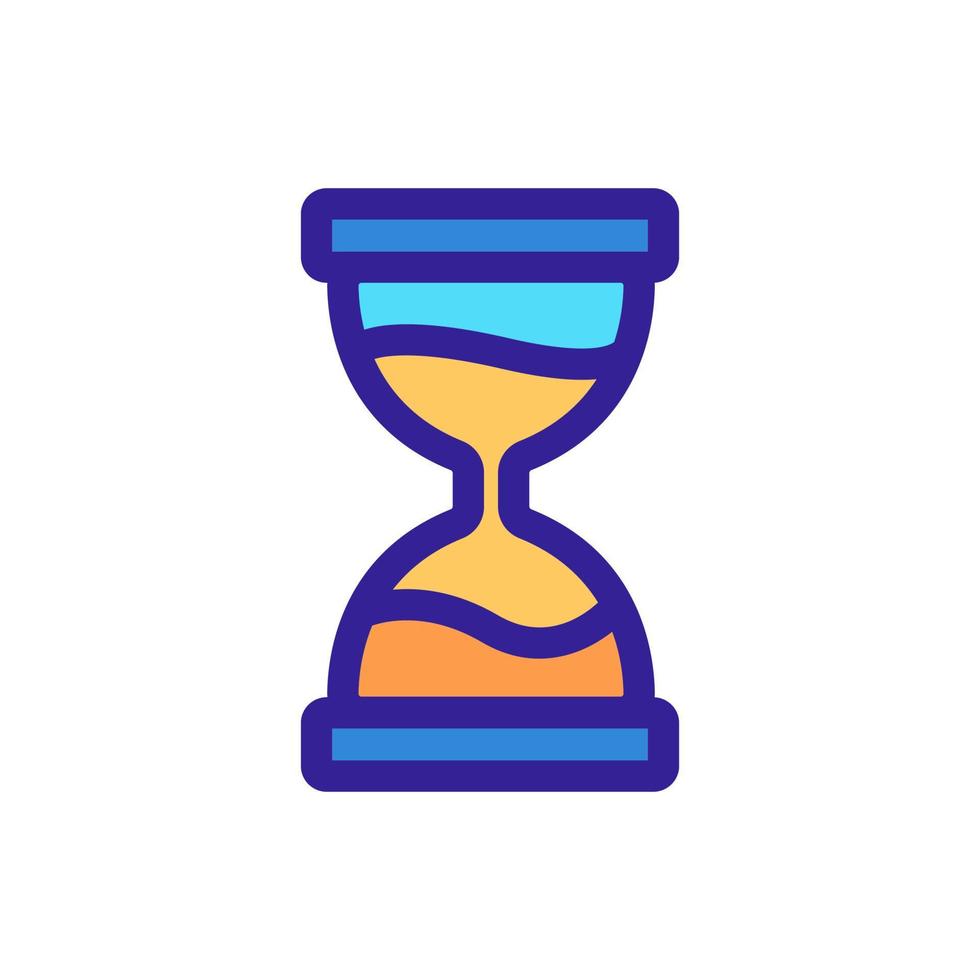 hourglass icon vector. Isolated contour symbol illustration vector