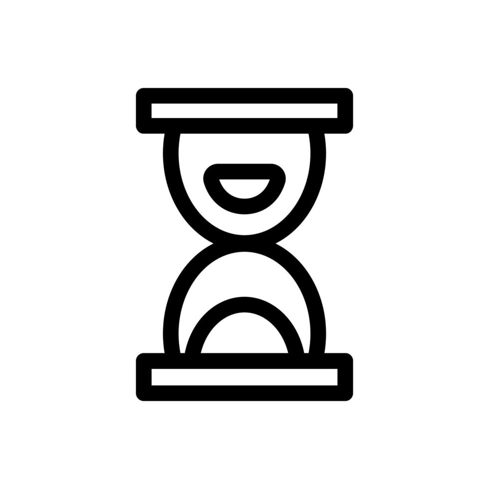 hourglass icon vector. Isolated contour symbol illustration vector