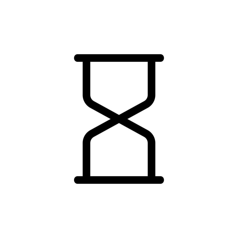 hourglass icon vector. Isolated contour symbol illustration vector