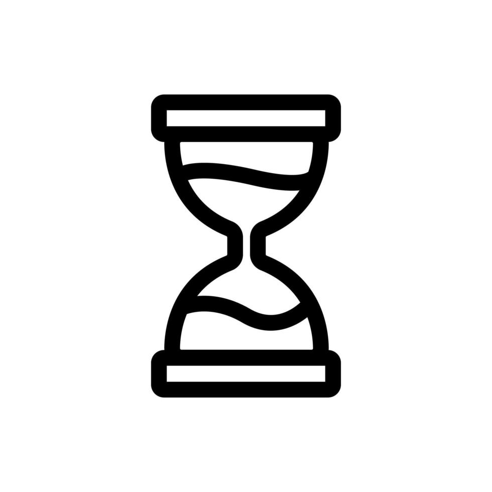 hourglass icon vector. Isolated contour symbol illustration vector