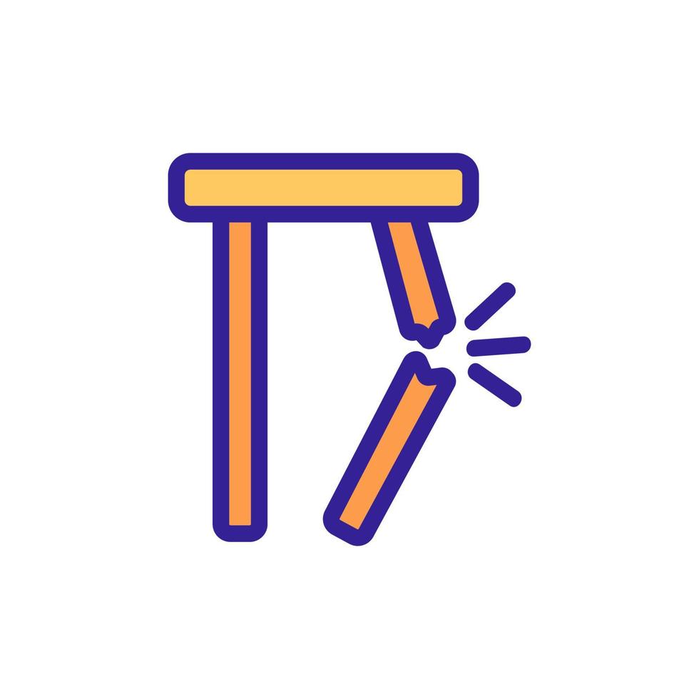 chair breakdown icon vector outline illustration