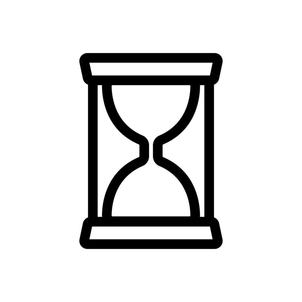 hourglass icon vector. Isolated contour symbol illustration vector