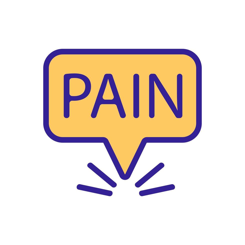 pain icon vector. Isolated contour symbol illustration vector