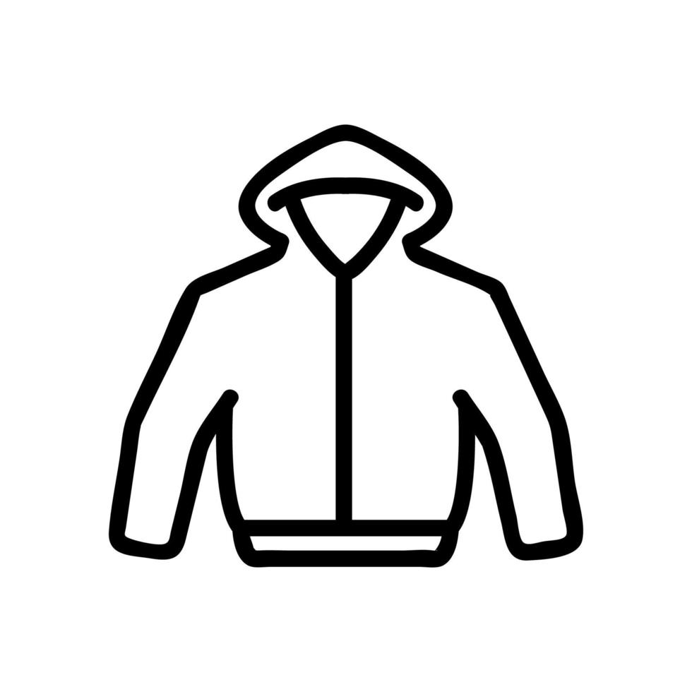 hoodie icon vector. Isolated contour symbol illustration vector