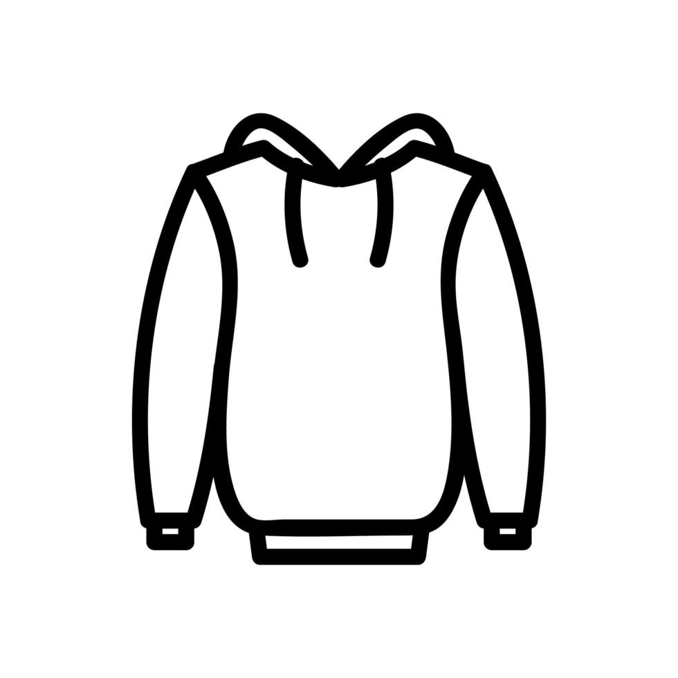 vector de icono de sudadera con capucha caliente. ilustración de símbolo de contorno aislado