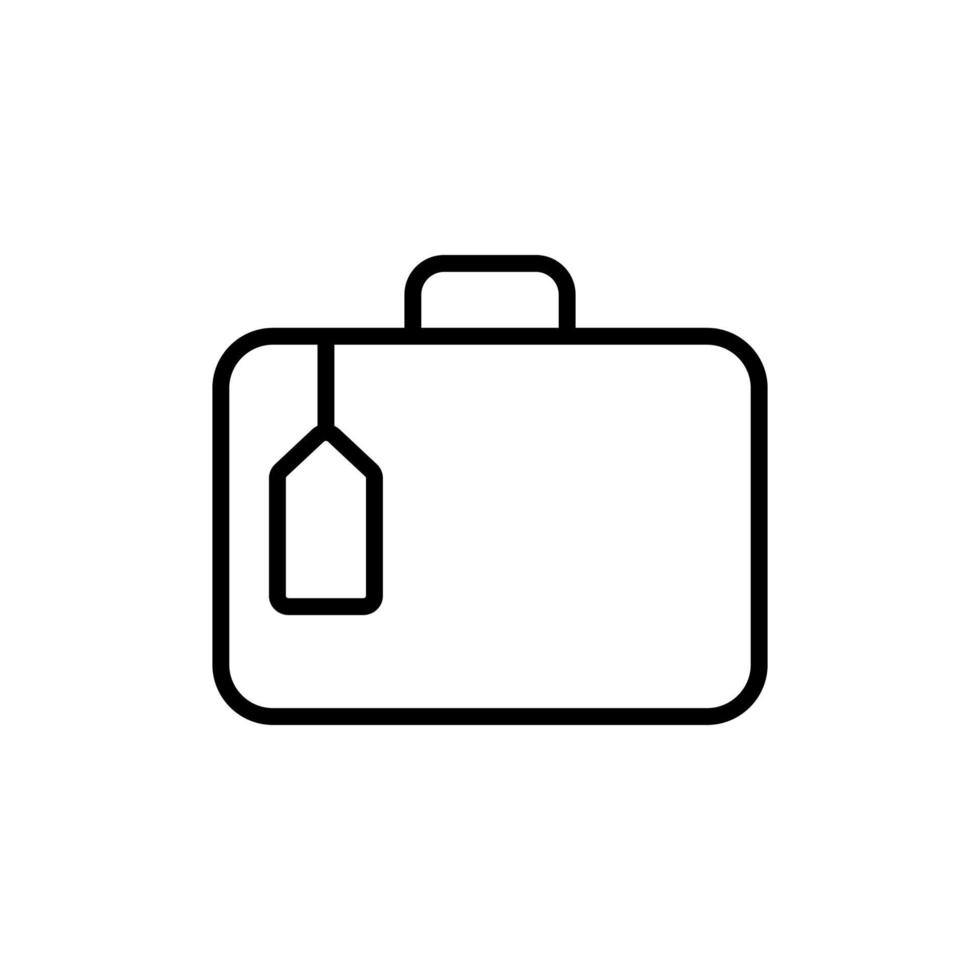 suitcase icon vector. Isolated contour symbol illustration vector