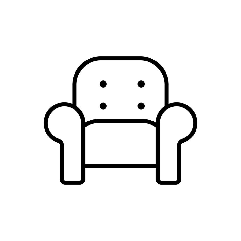 Rest chair icon vector. Isolated contour symbol illustration vector