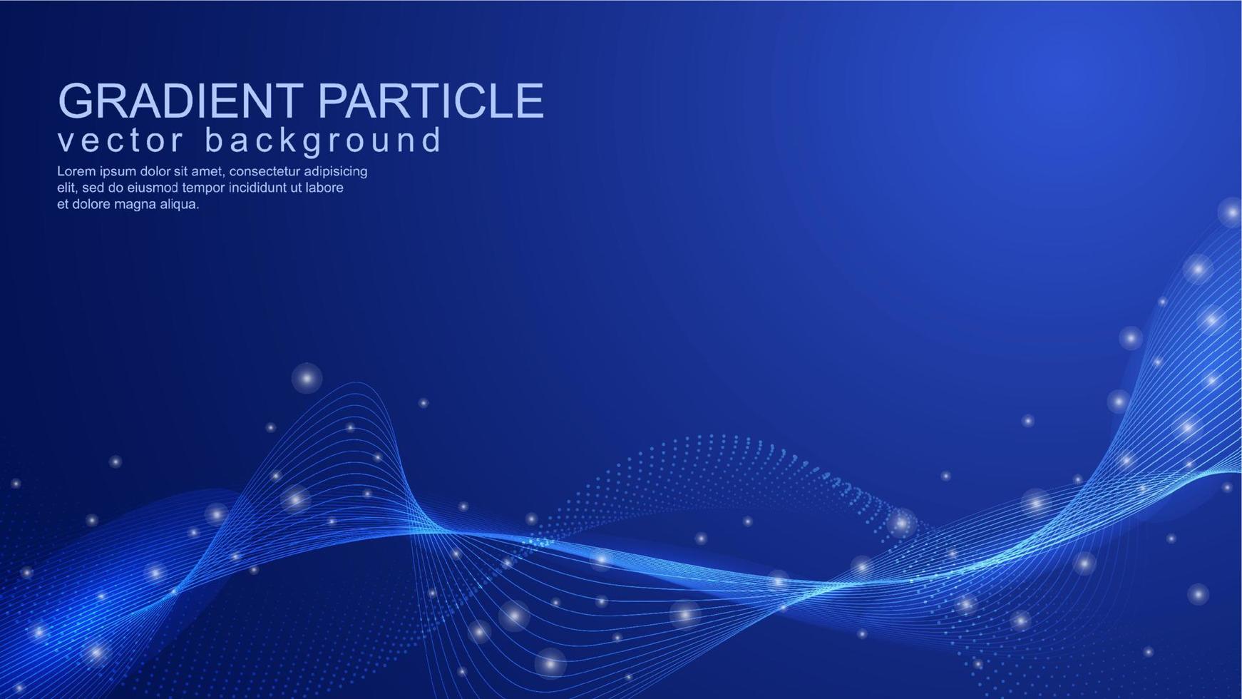 Gradient wave particles background vector