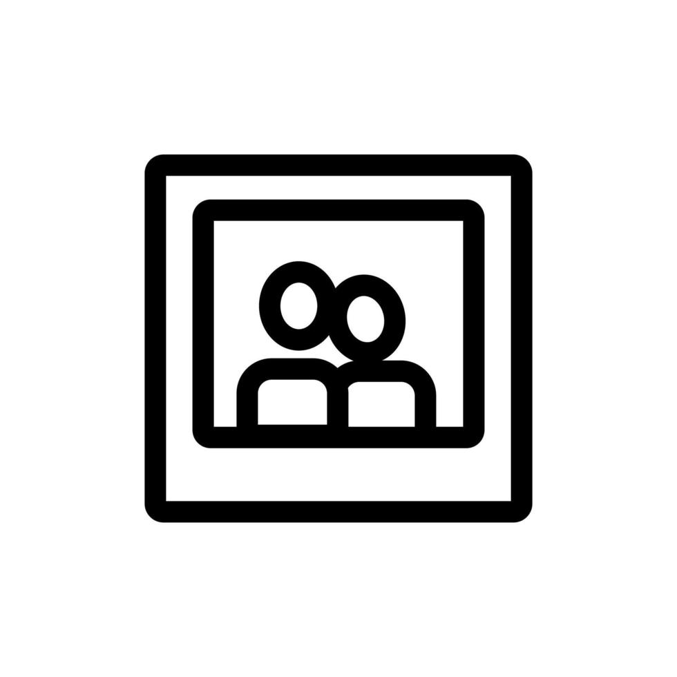 Photo lovers icon vector. Isolated contour symbol illustration vector