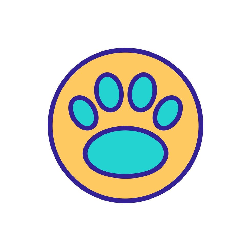 Living with animals is allowed to icon the vector. Isolated contour symbol illustration vector