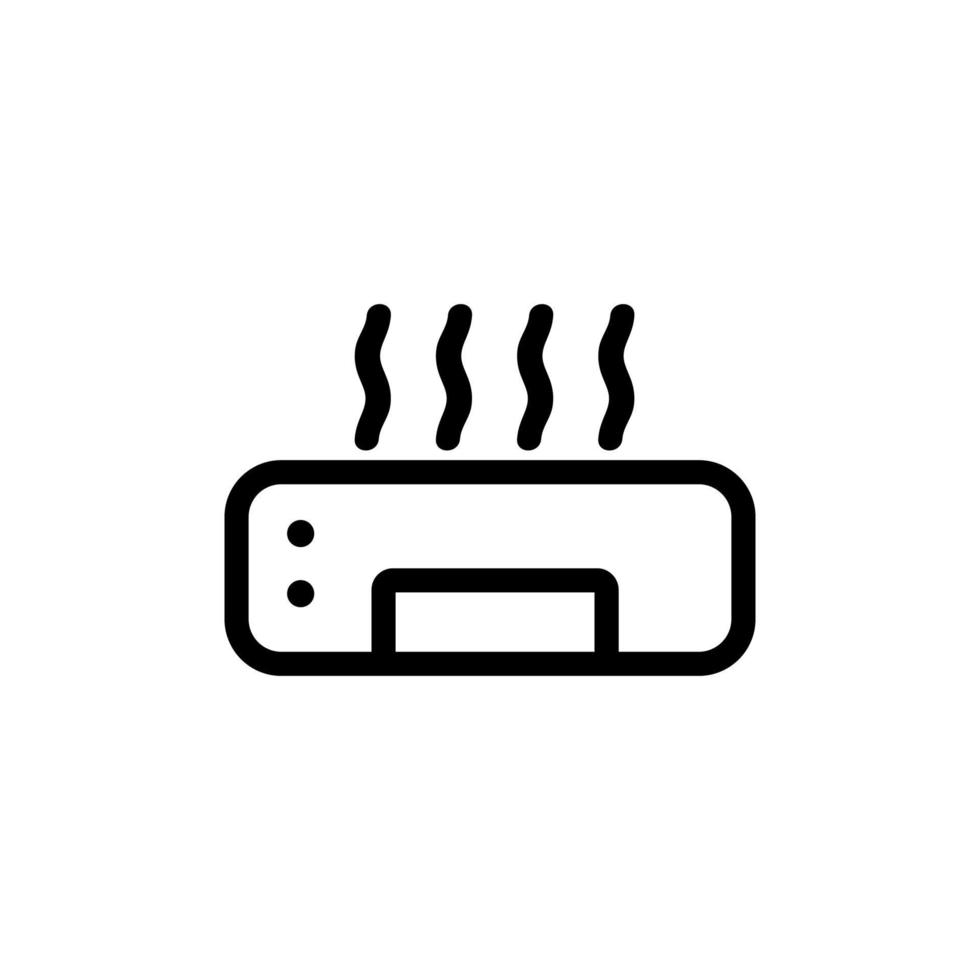 Electric convector vector icon. Isolated contour symbol illustration