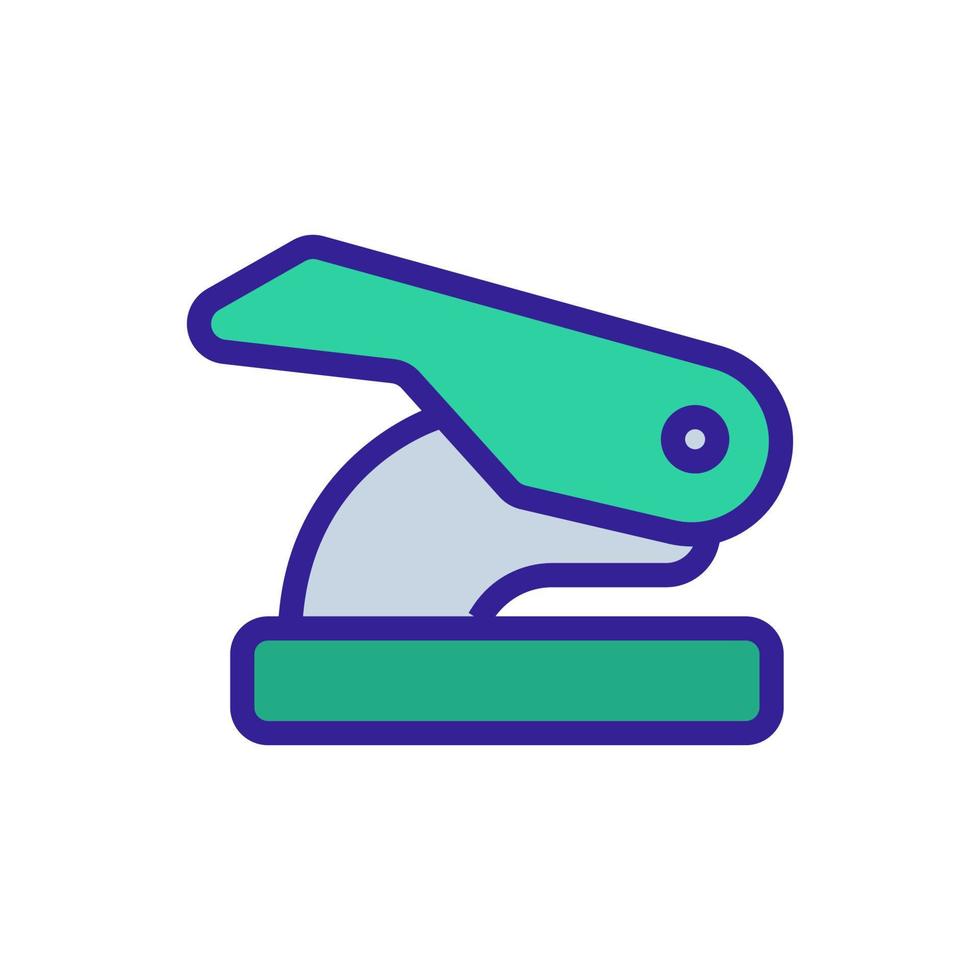 office hole punch side view icon vector outline illustration