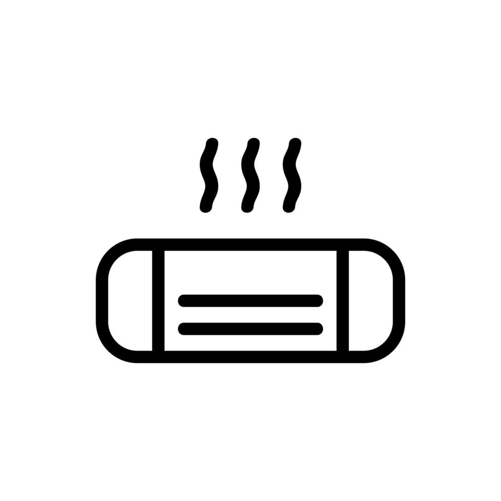 House heater icon vector. Isolated contour symbol illustration vector