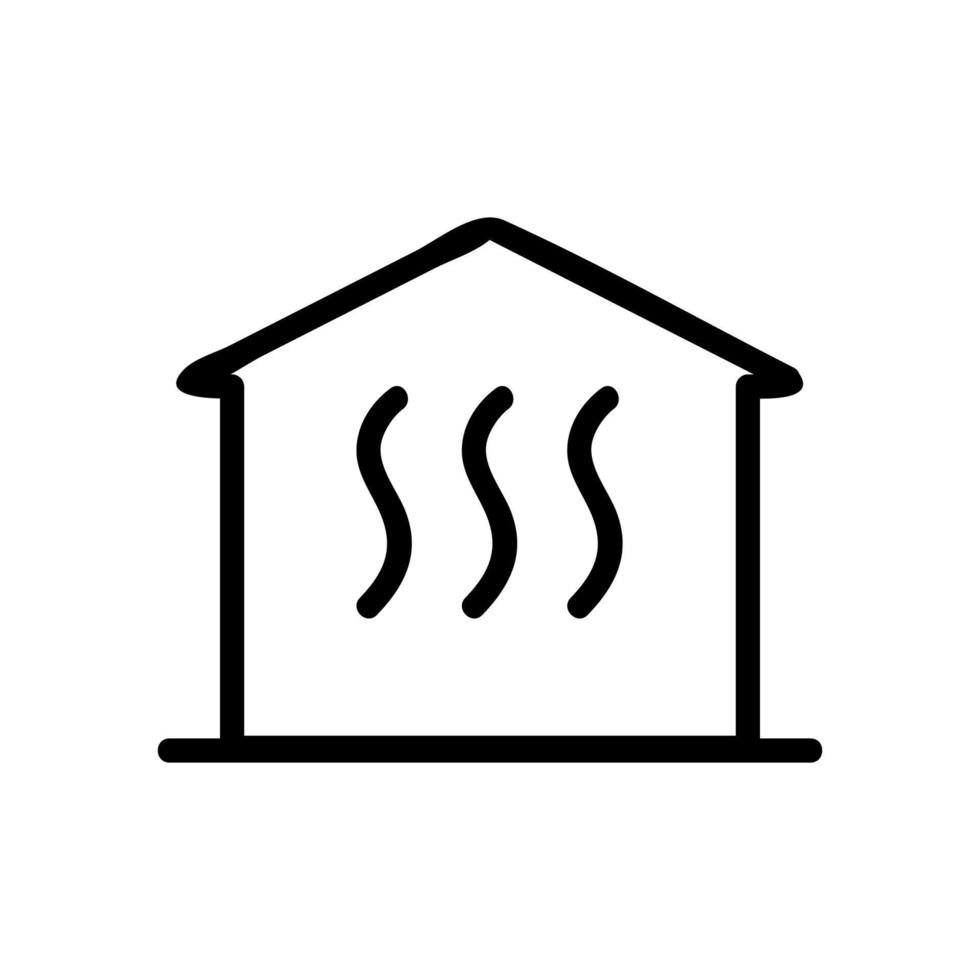 vector de icono de aire del calentador de la casa. ilustración de símbolo de contorno aislado