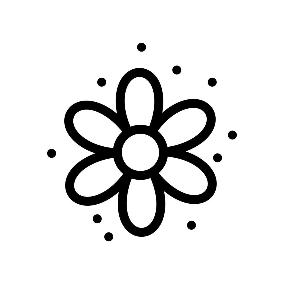 Honey pollen flower icon vector. Isolated contour symbol illustration vector
